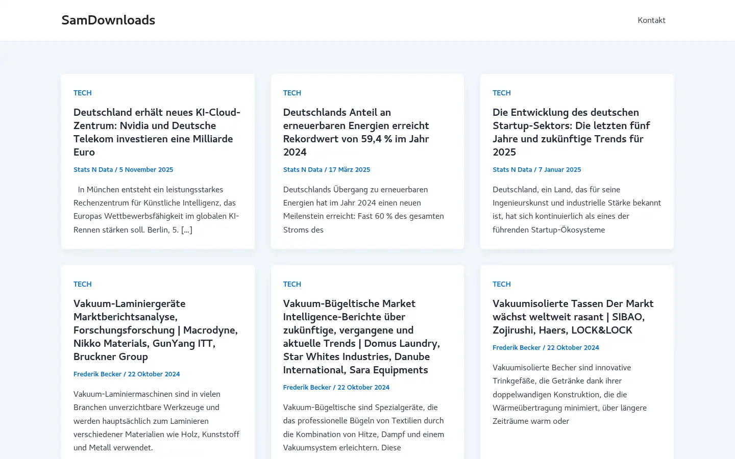Screenshot of samdownloads.de