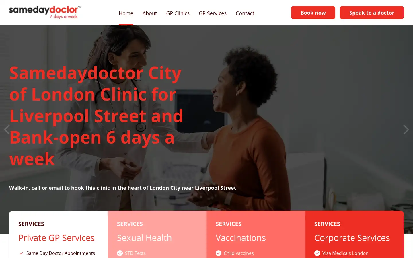 Screenshot of samedaydoctor.org