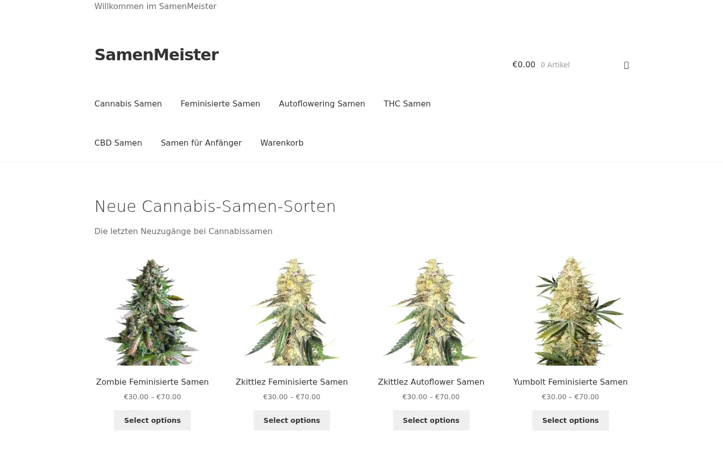 Screenshot of samenmeister.de