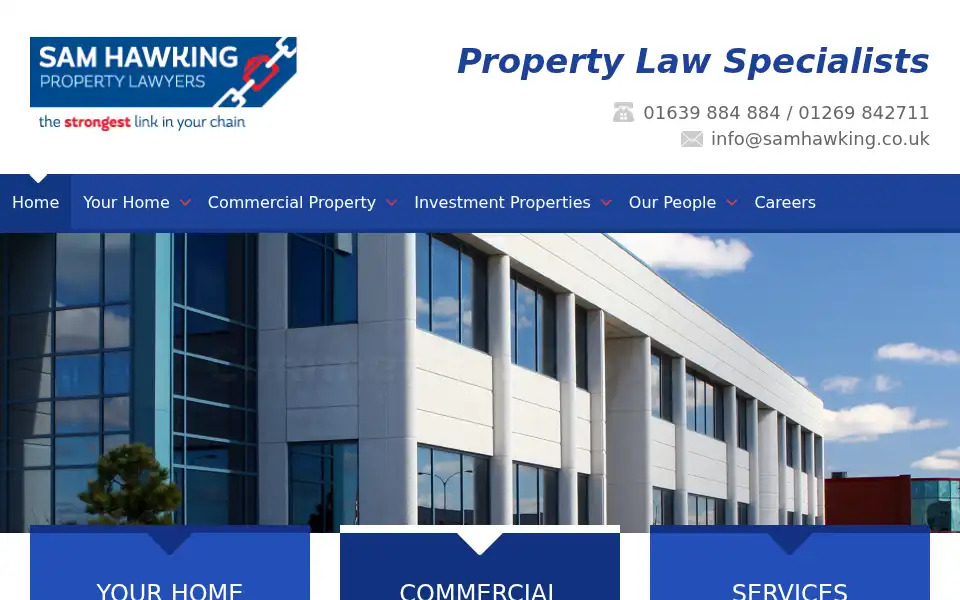 Screenshot of samhawking.co.uk