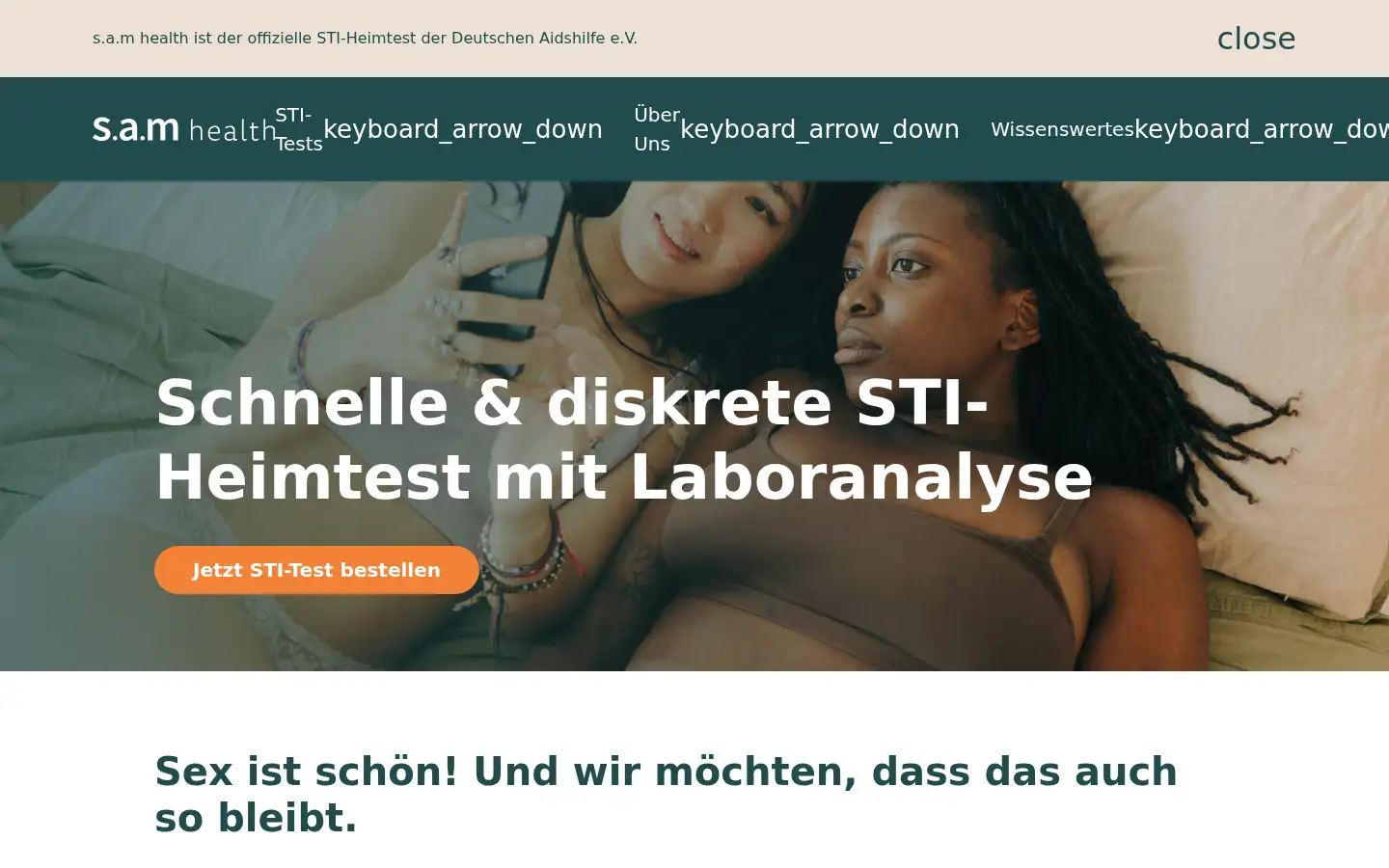 Screenshot of samhealth.de