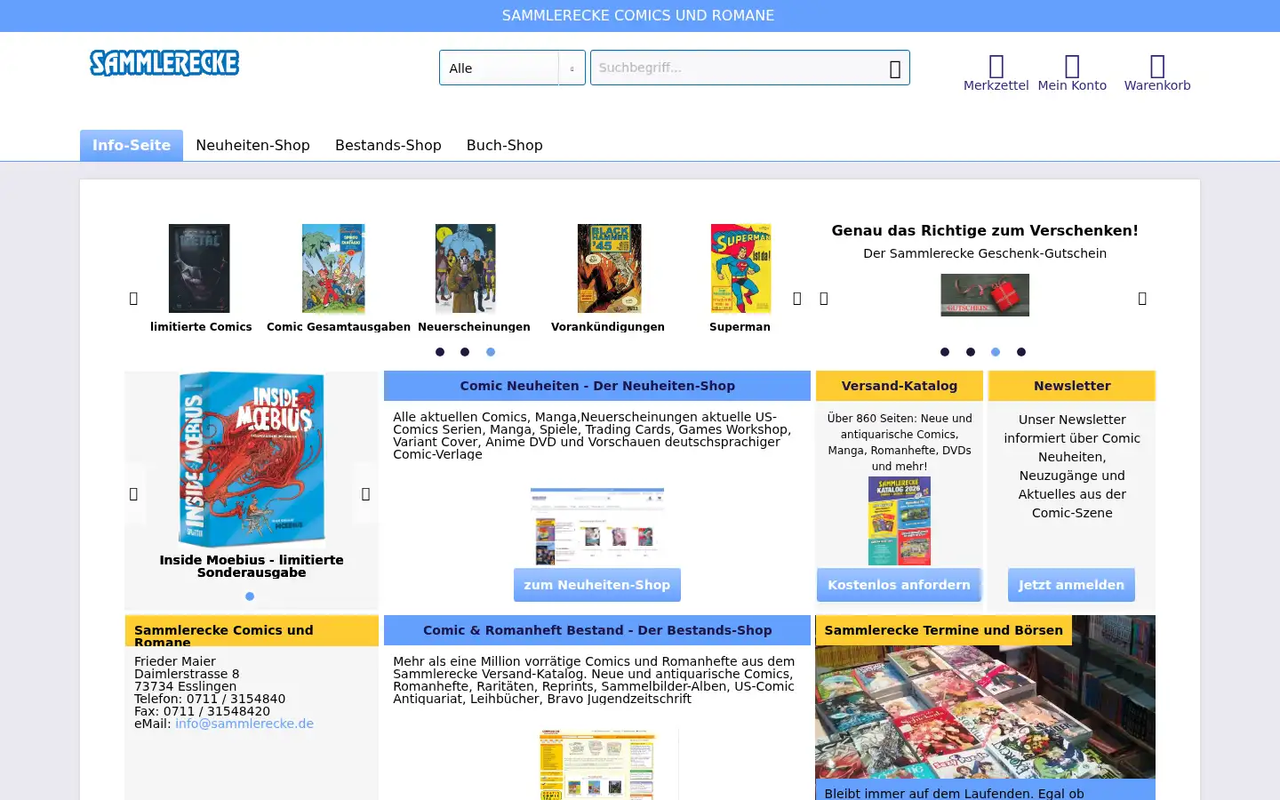 Screenshot of sammlerecke.de