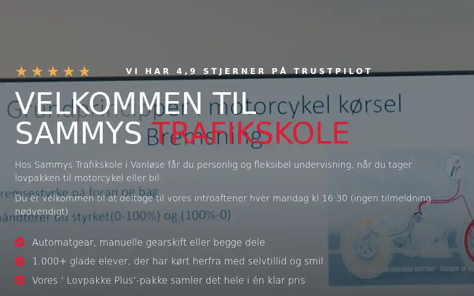 Screenshot of sammystrafikskole.dk