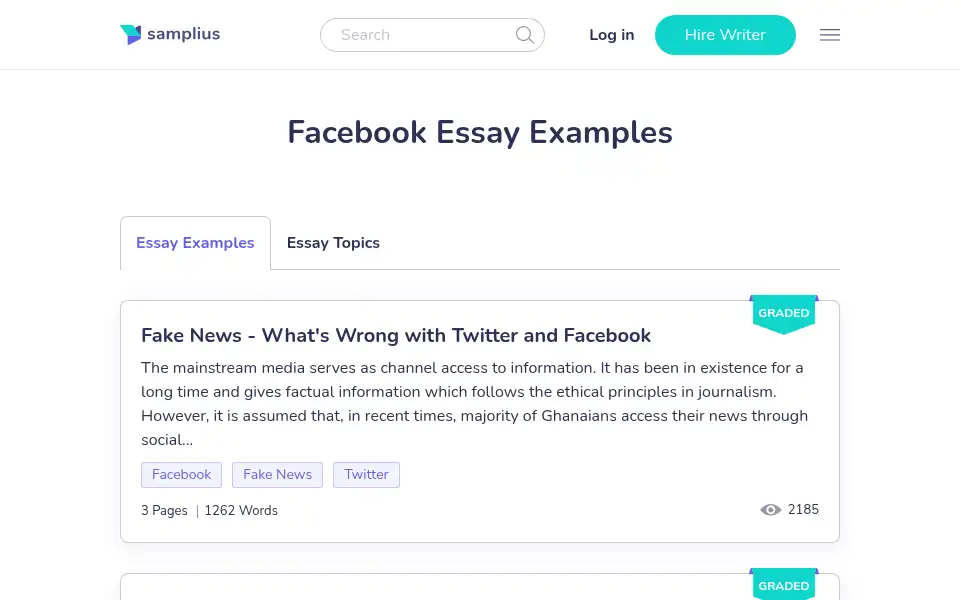 Screenshot of samplius.com