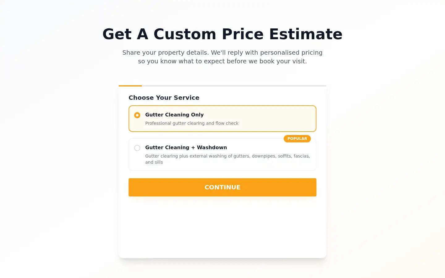 Screenshot of samsguttercleaning.co.uk