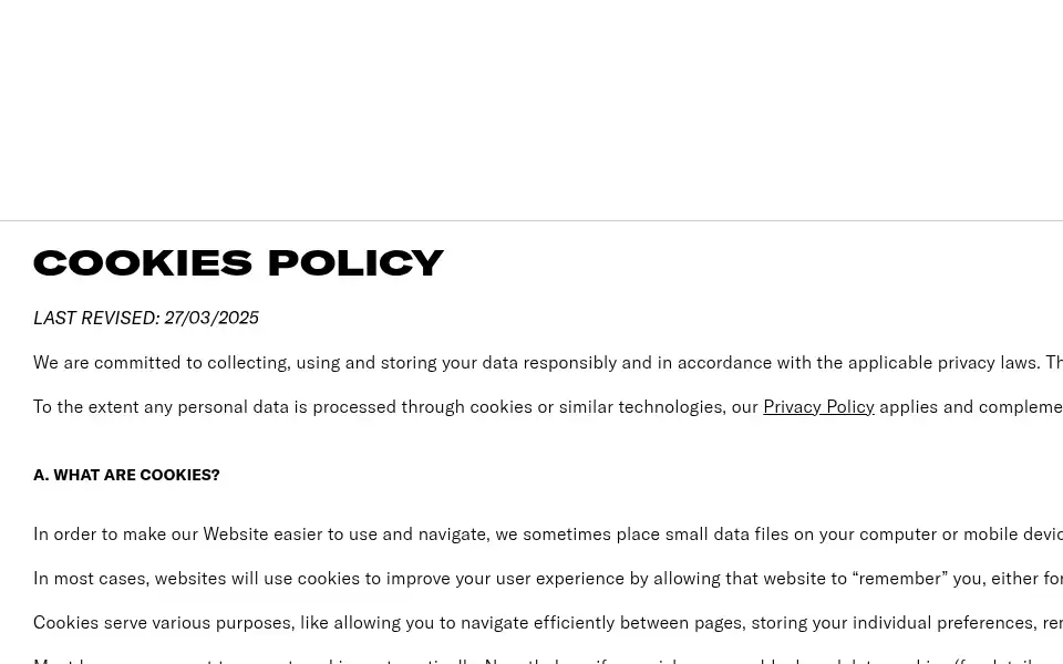 Screenshot of samsonite.no