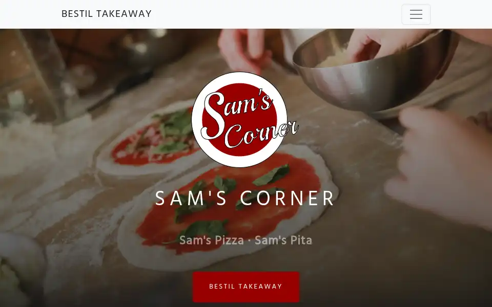 Screenshot of samspizza.dk