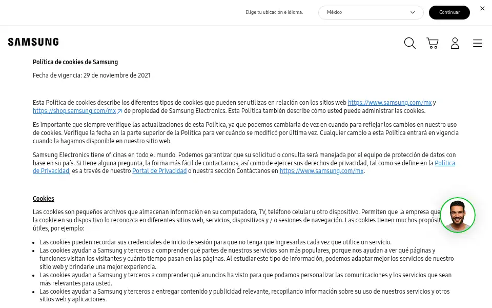 Screenshot of samsung.com.mx
