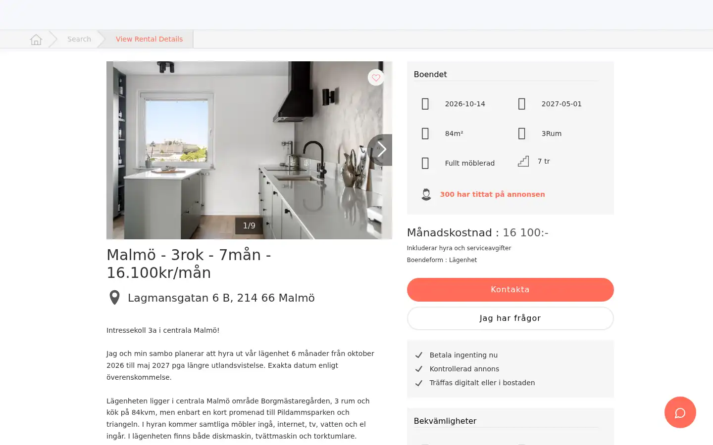 Screenshot of samtrygg.se