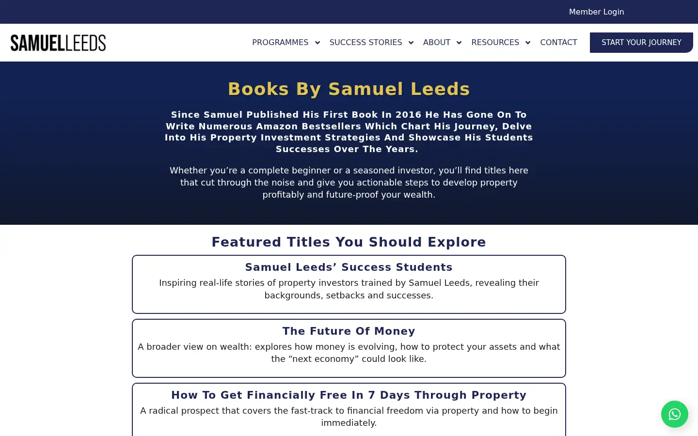 Screenshot of samuelleeds.com