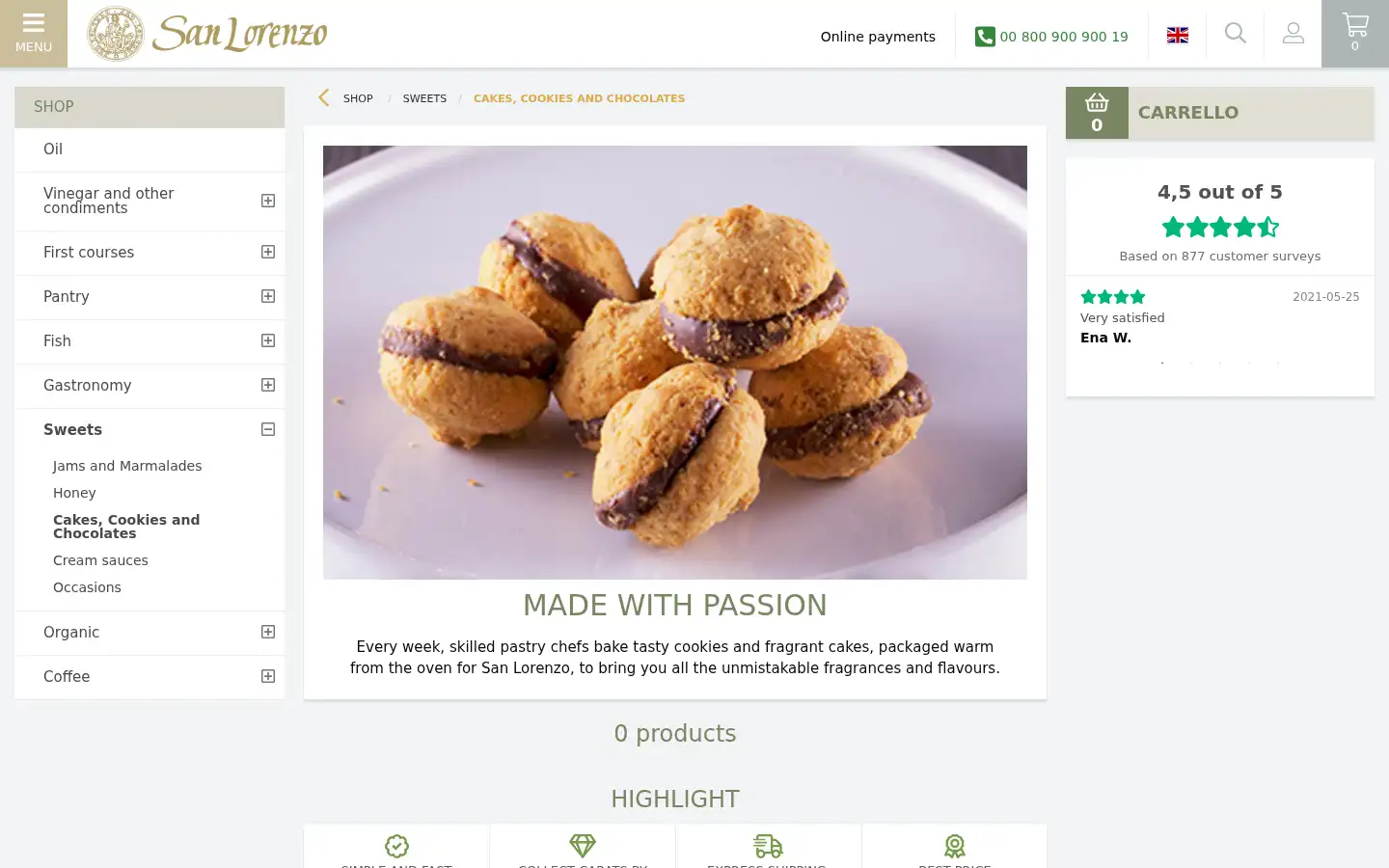 Screenshot of san-lorenzo.com