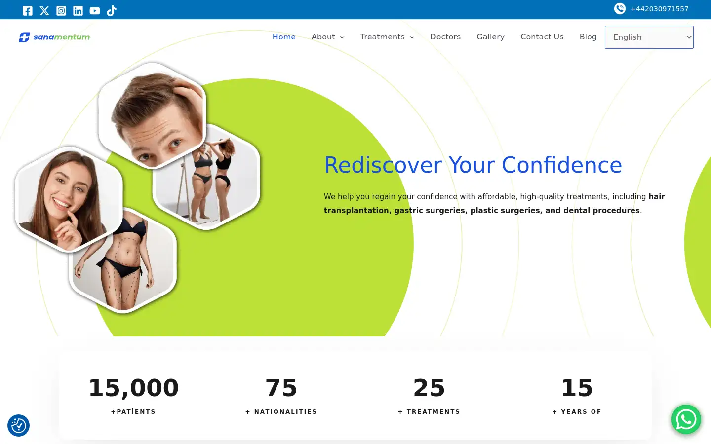 Screenshot of sanamentum.com