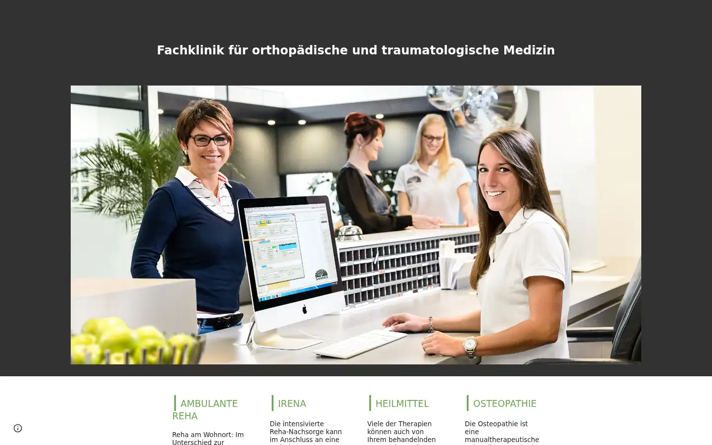 Screenshot of sanaris.de