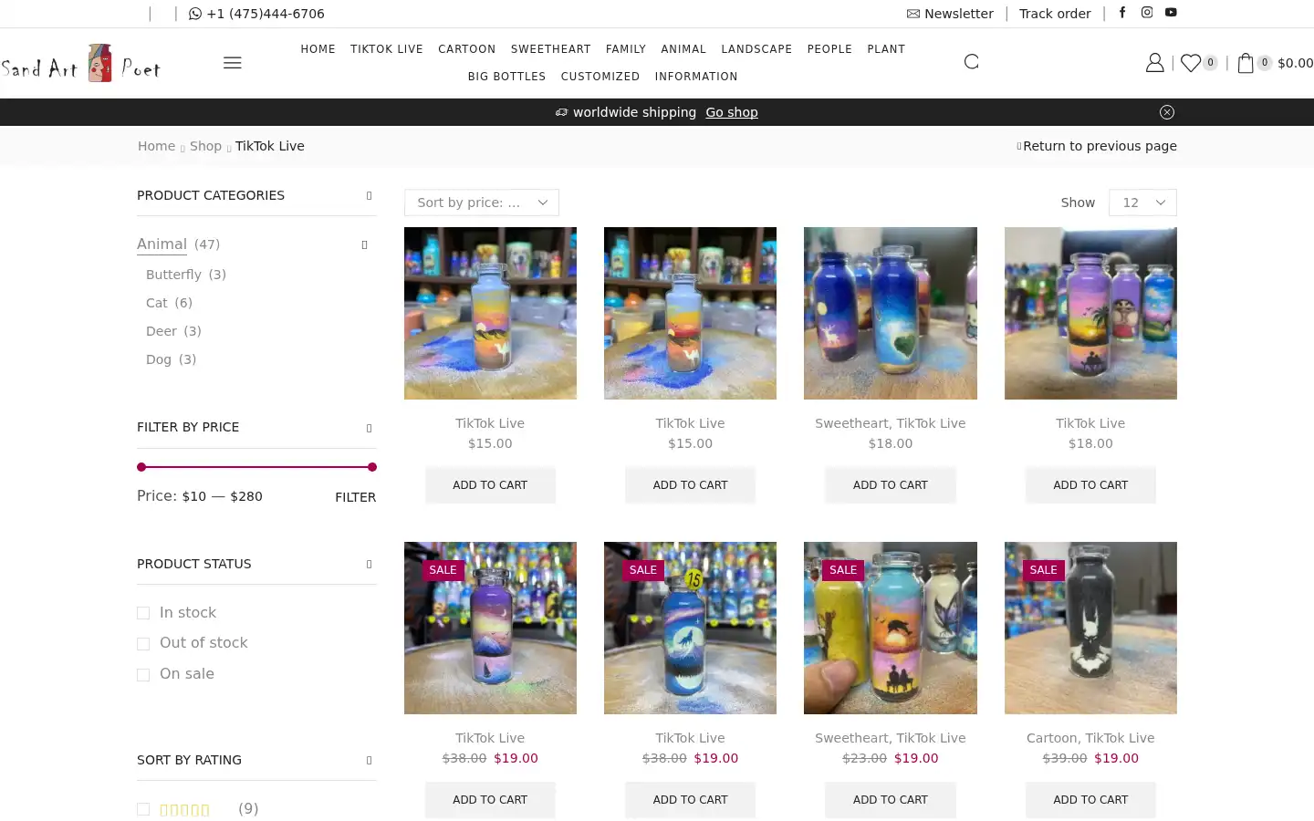 Screenshot of sandartpoet.com