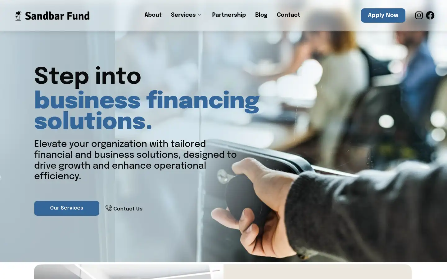 Screenshot of sandbarfund.com