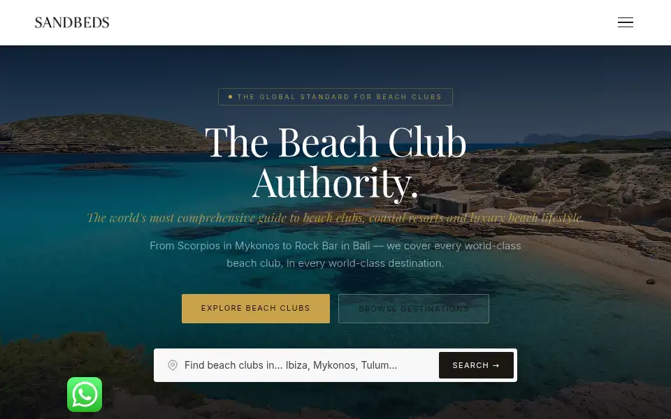 Screenshot of sandbeds.com