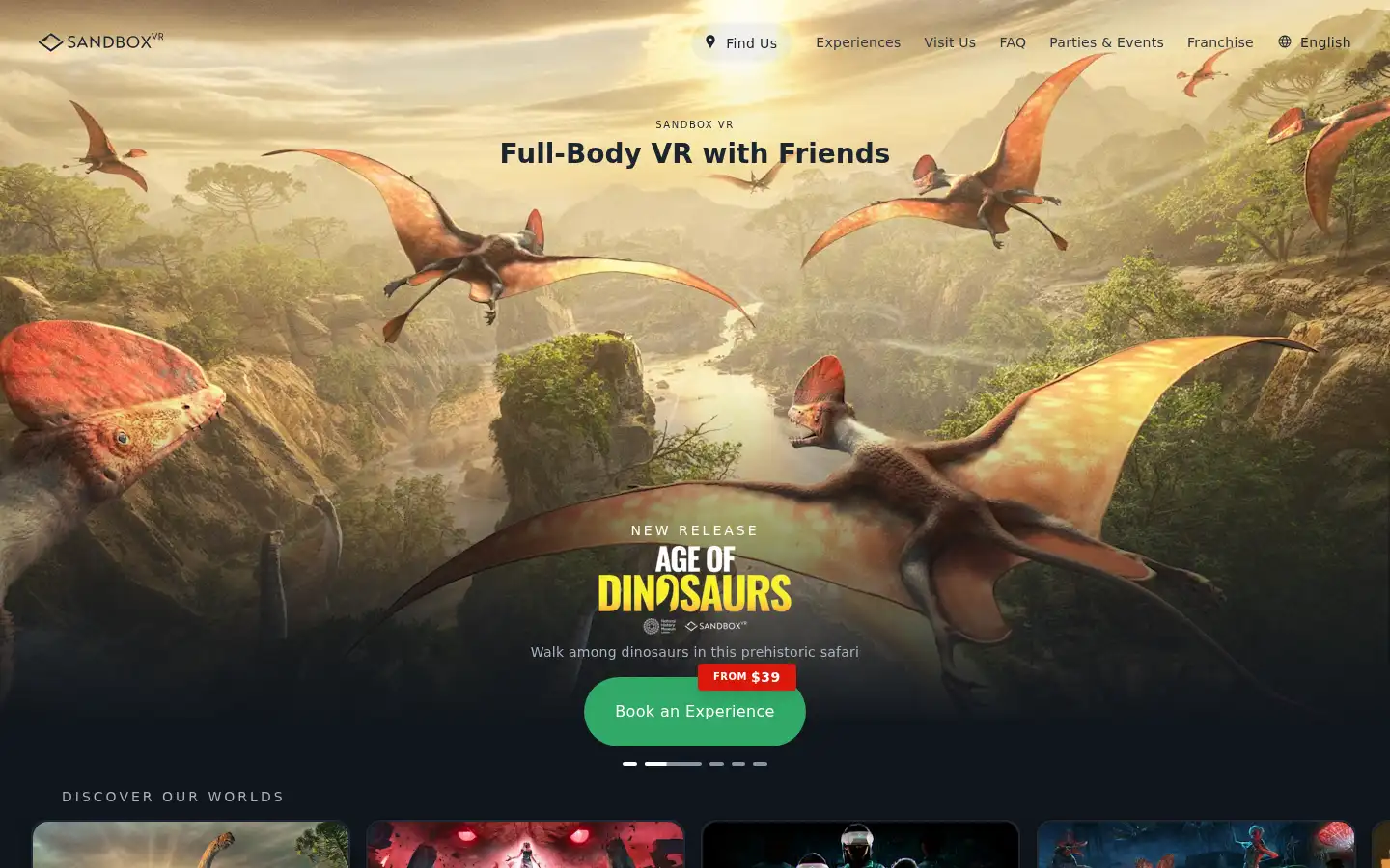 Screenshot of sandboxvr.com