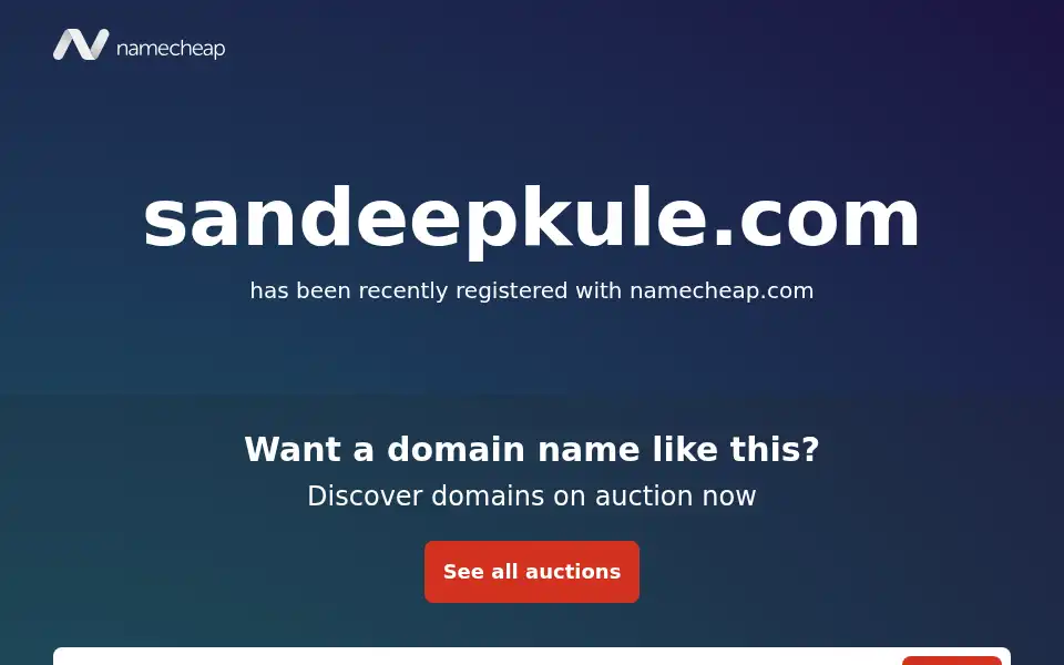 Screenshot of sandeepkule.com