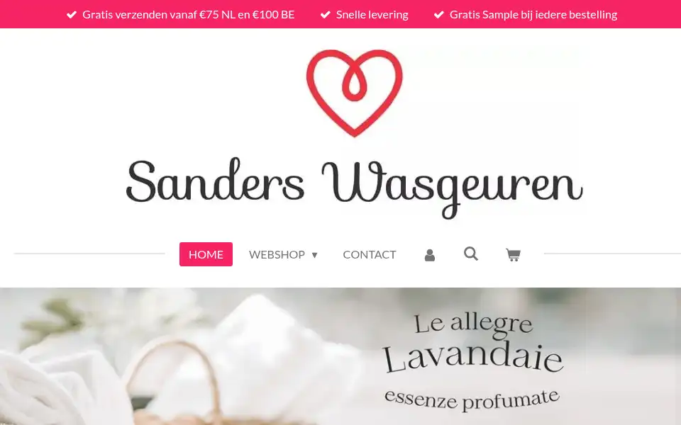 Screenshot of sanderswasgeuren.nl