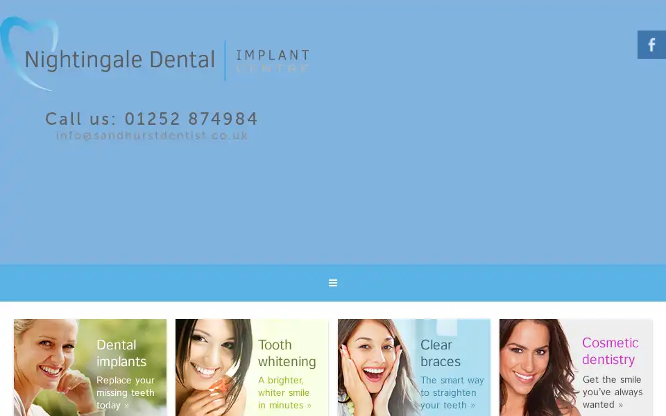 Screenshot of sandhurstdentist.co.uk