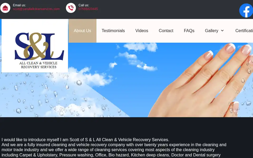 Screenshot of sandlallcleanservices.com