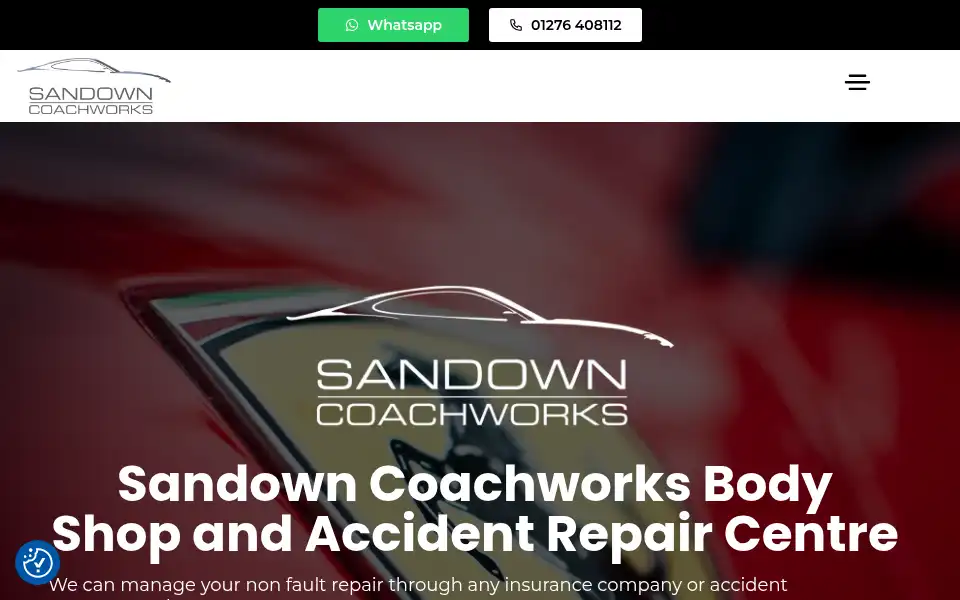 Screenshot of sandowncoachworks.co.uk