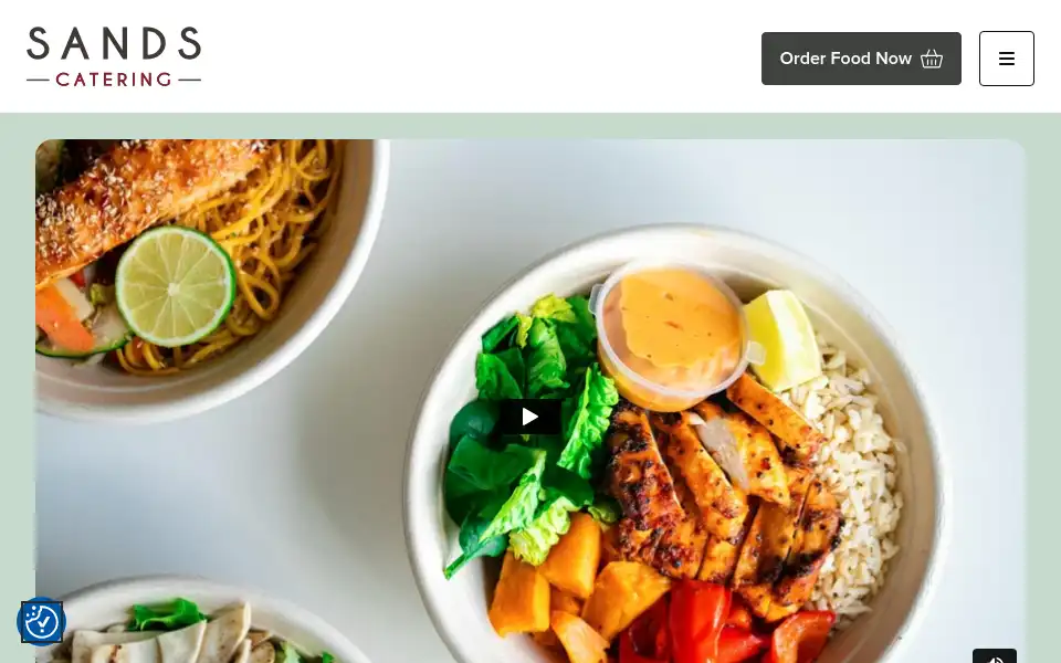 Screenshot of sandscatering.co.uk