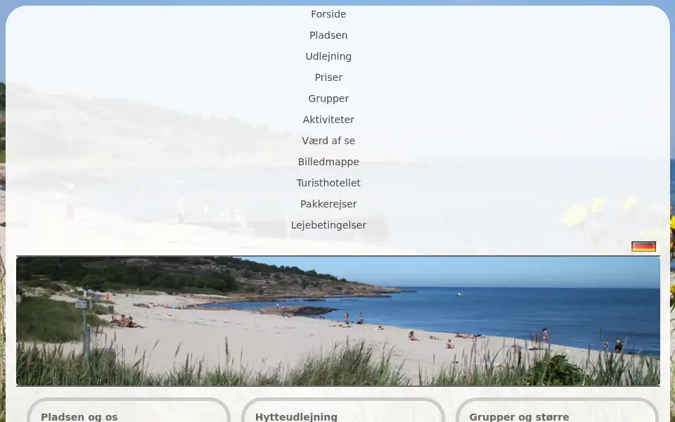 Screenshot of sandvigcamping.dk
