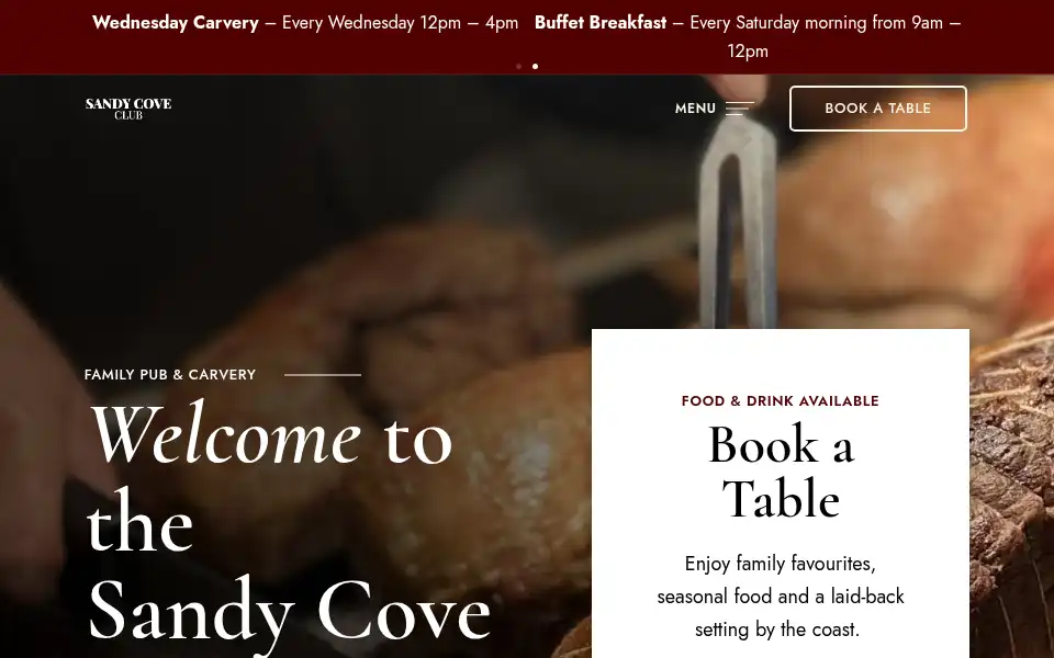 Screenshot of sandycoveclub.co.uk