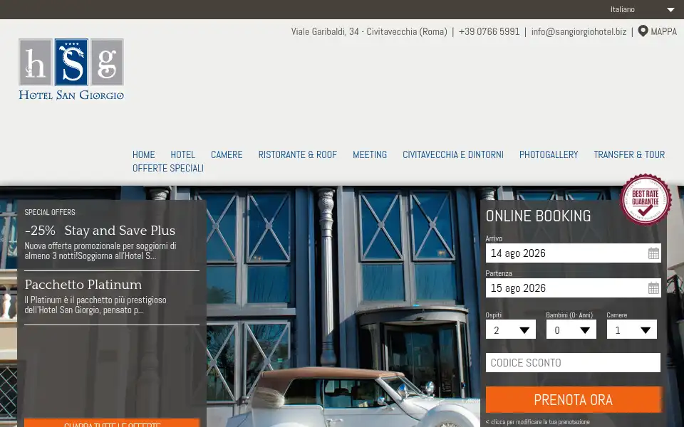 Screenshot of sangiorgiohotel.biz