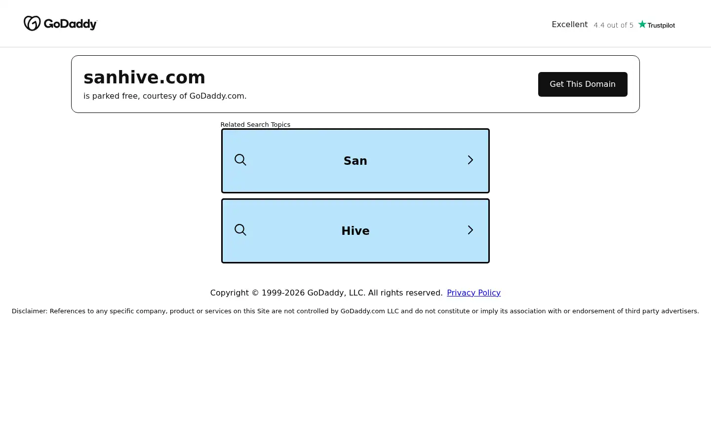 Screenshot of sanhive.com