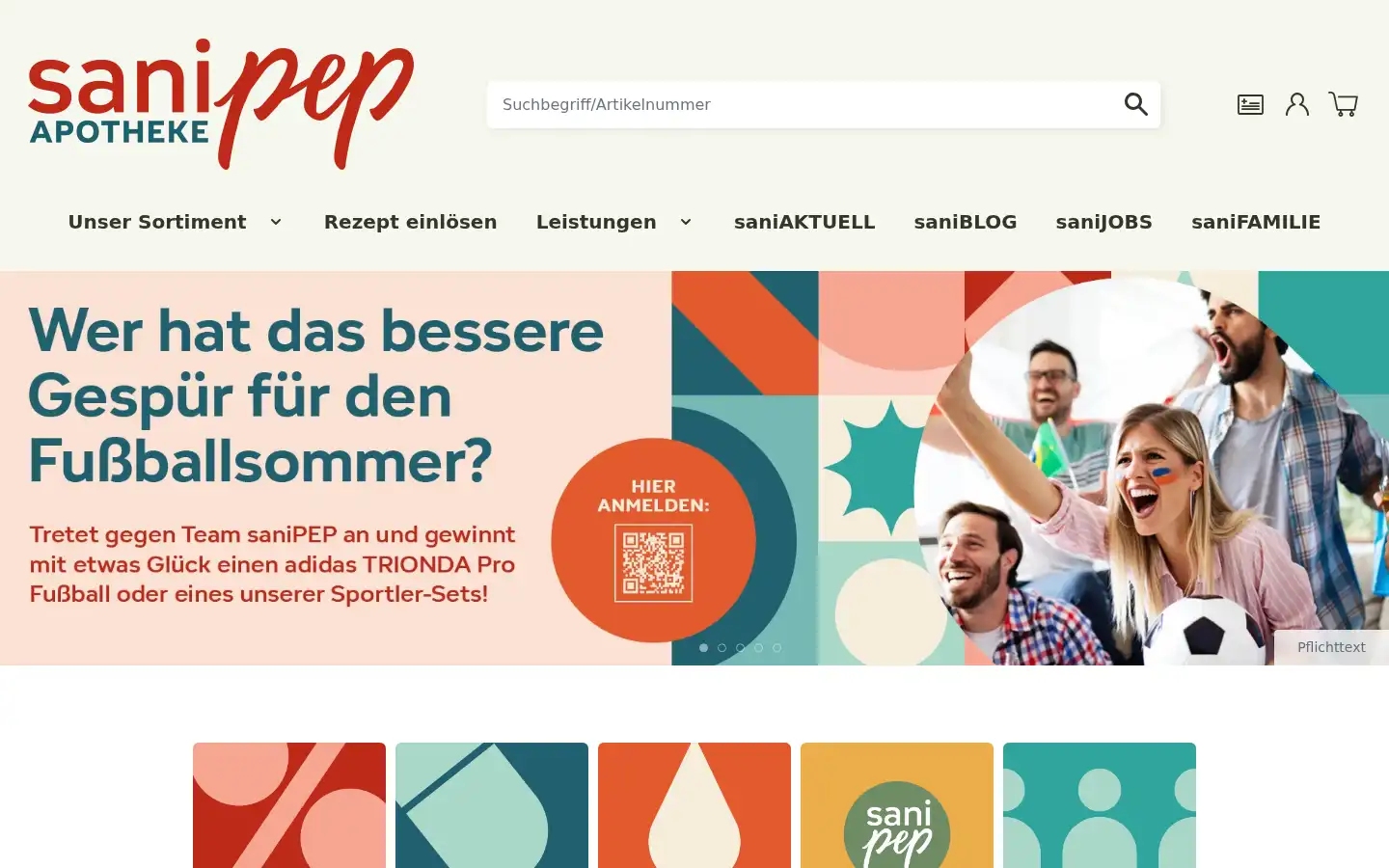 Screenshot of sanipep.de