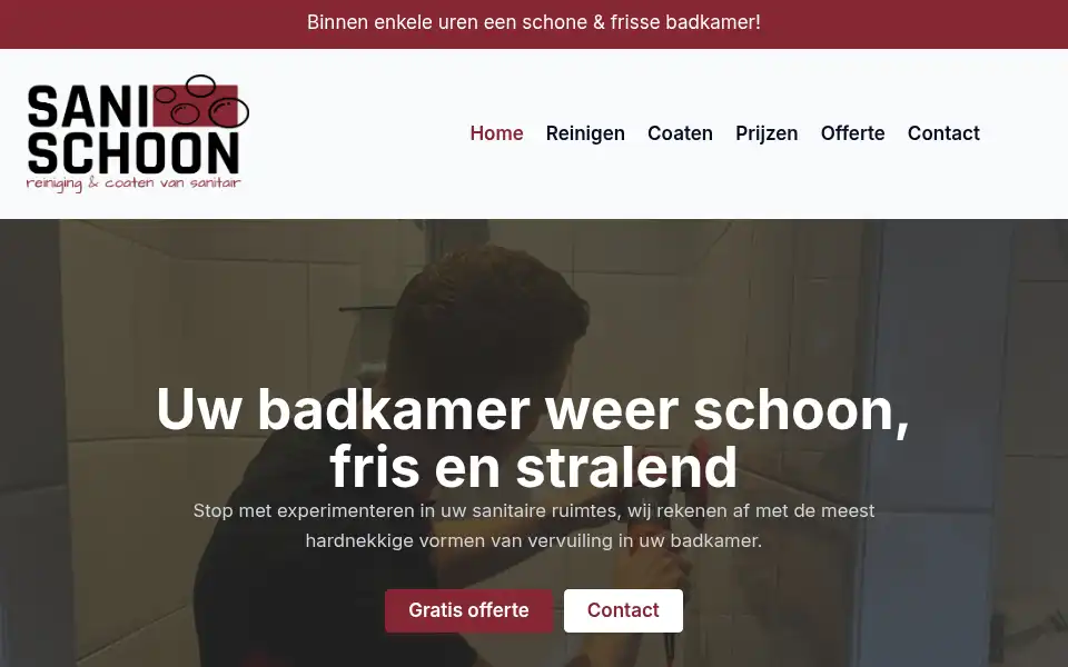 Screenshot of sanischoon.nl