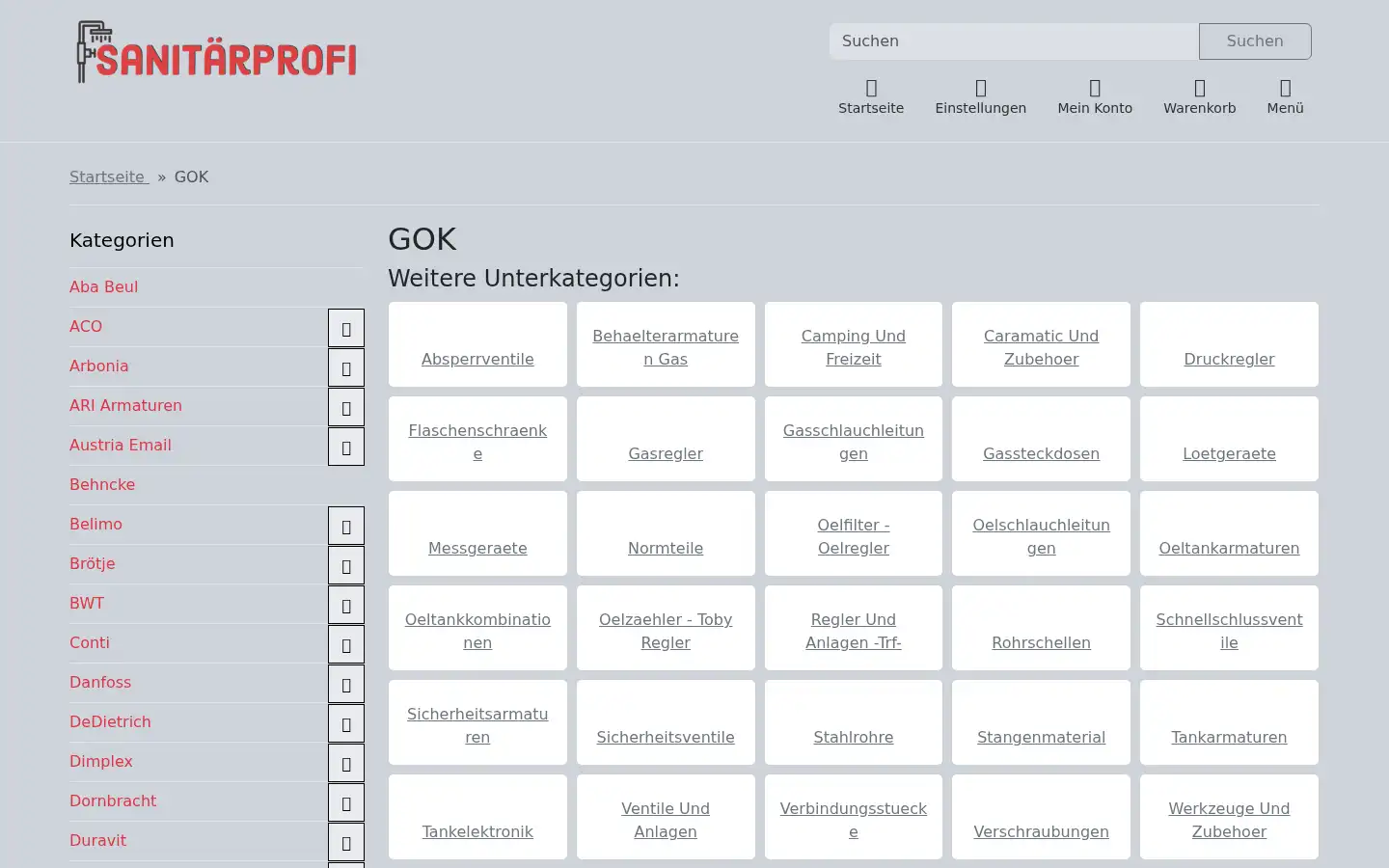 Screenshot of sanitaerprofi.at