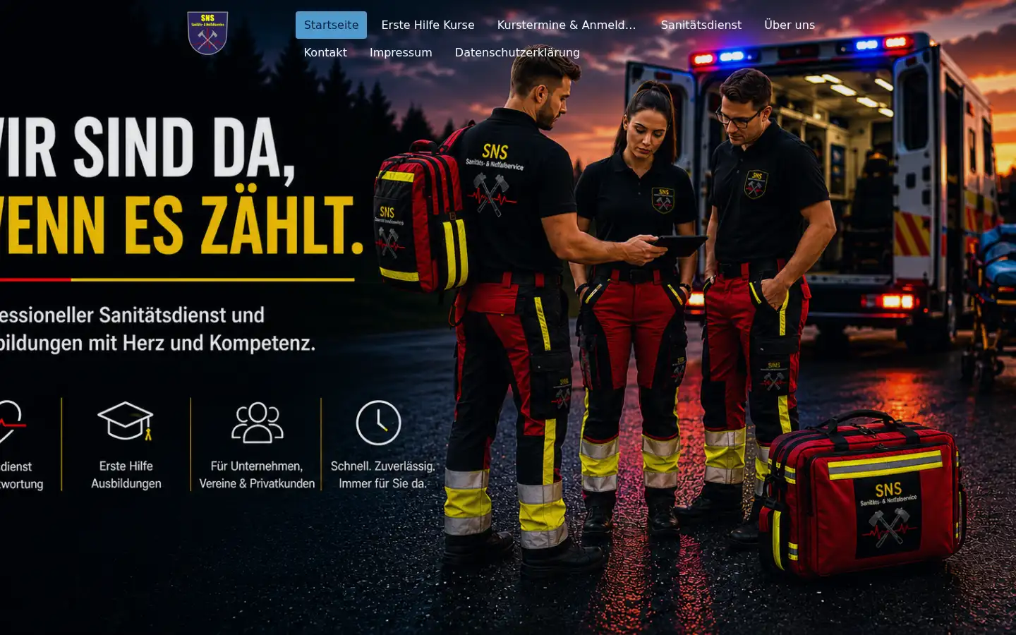 Screenshot of sanitaets-notfallservice.de