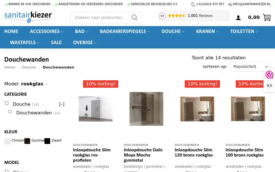 Screenshot of sanitairkiezer.nl