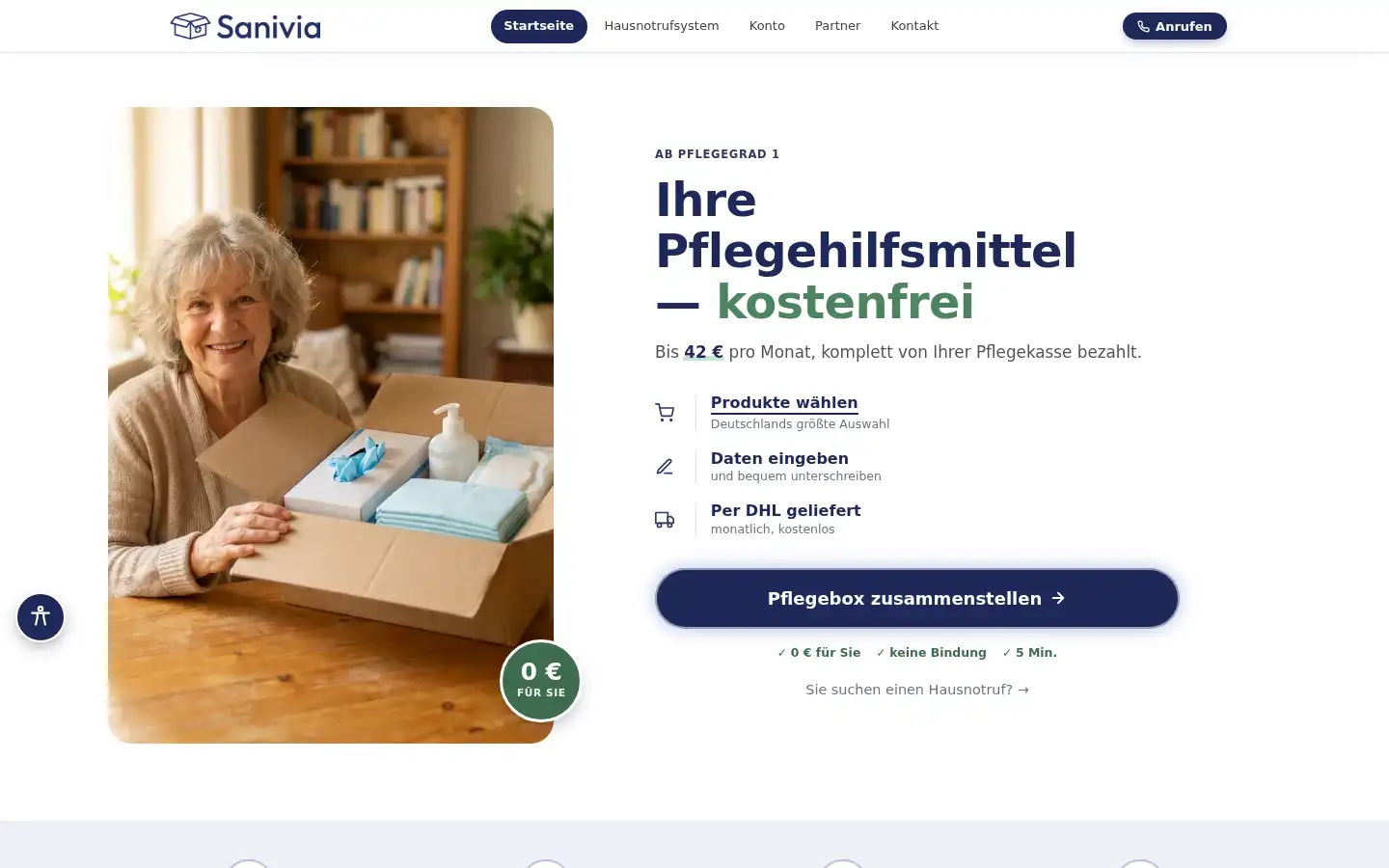 Screenshot of sanivia.de