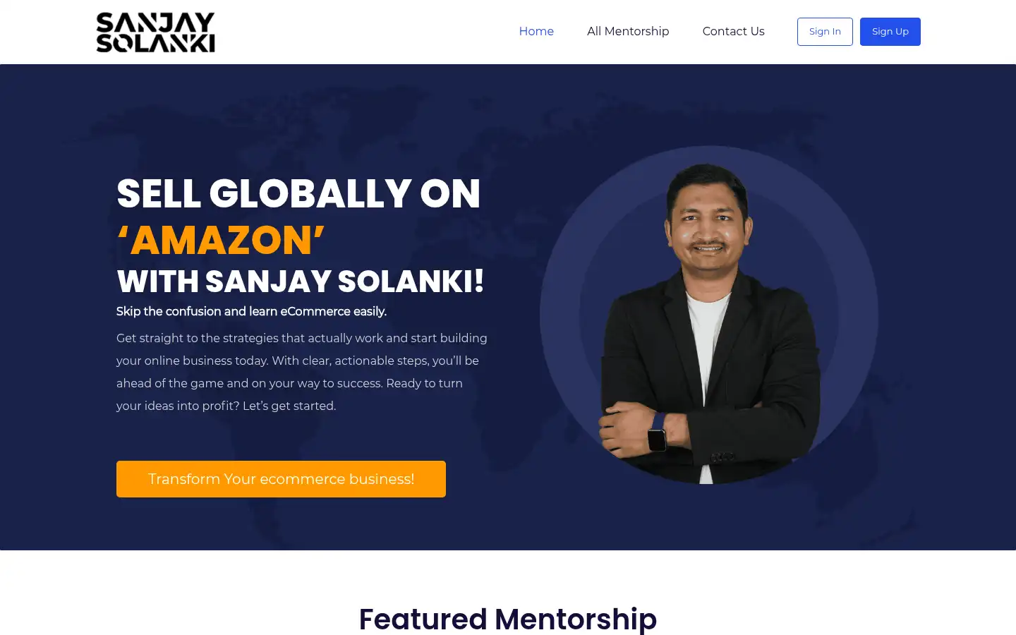 Screenshot of sanjaysolanki.com