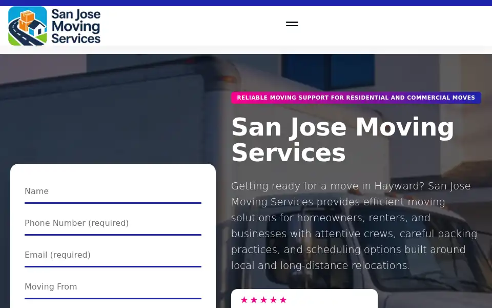 Screenshot of sanjosemovingservicesca.com