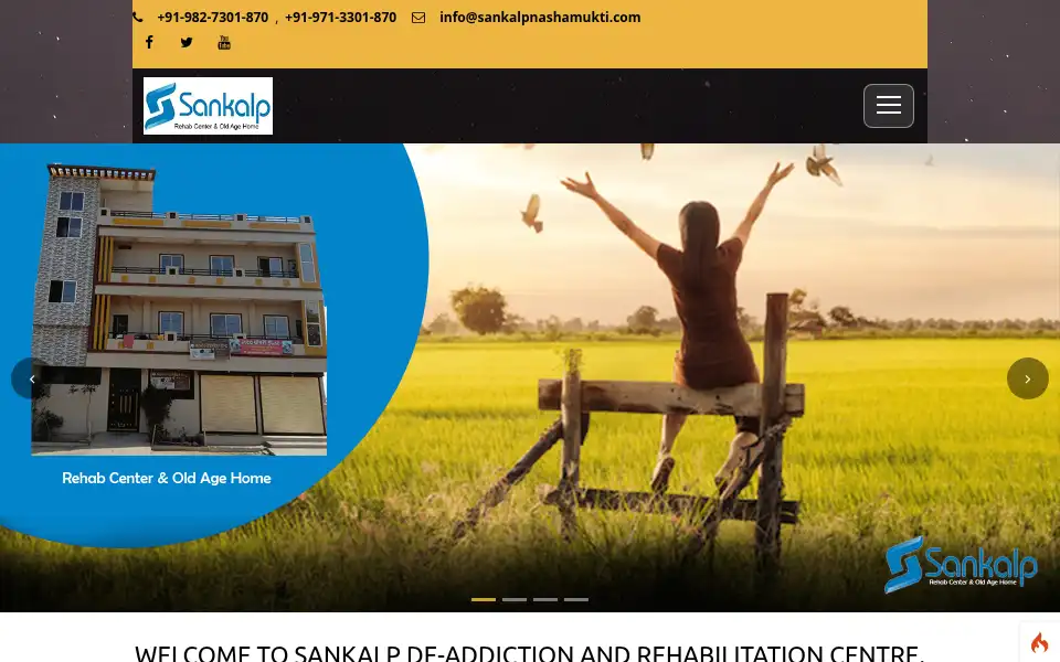 Screenshot of sankalpnashamukti.com