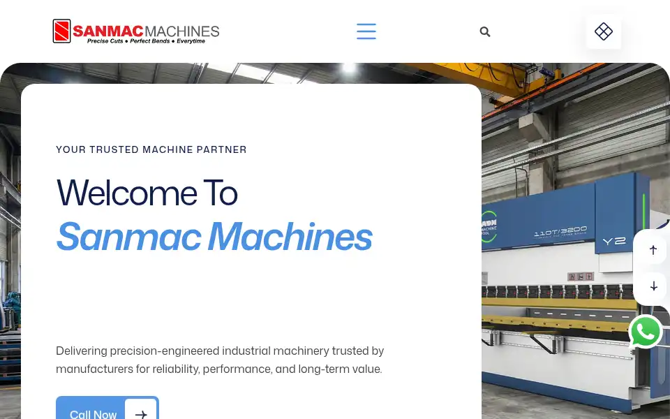 Screenshot of sanmacmachines.com