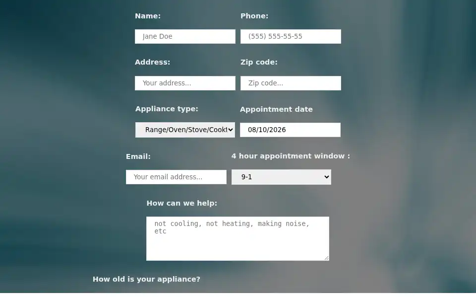 Screenshot of sanmarinochillyrepairs.com
