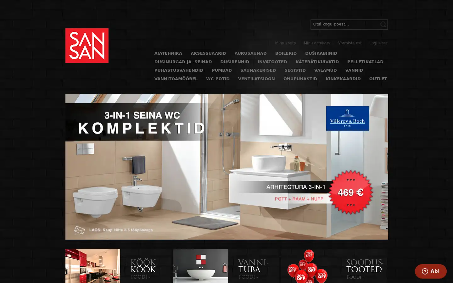 Screenshot of sansan.ee