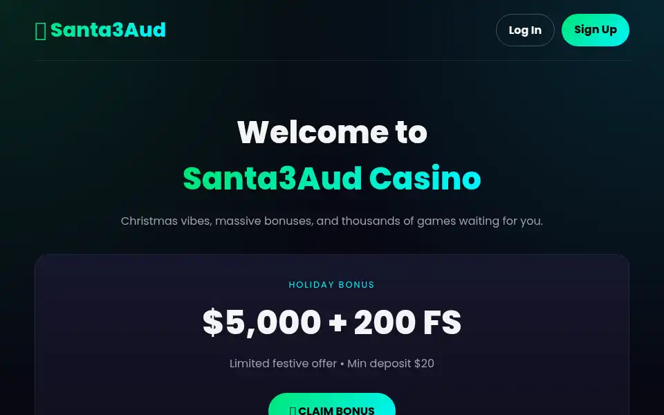Screenshot of santa3audcasino.top