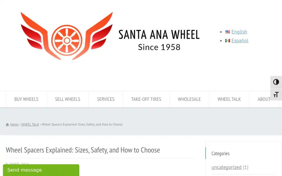 Screenshot of santaanawheel.com