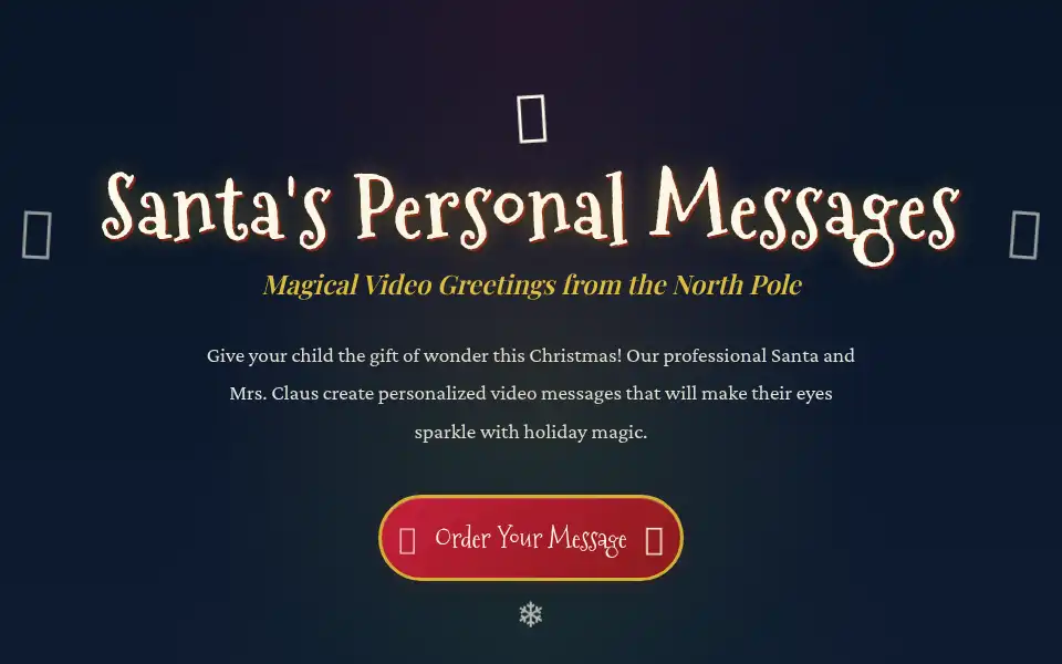 Screenshot of santaclaus.video