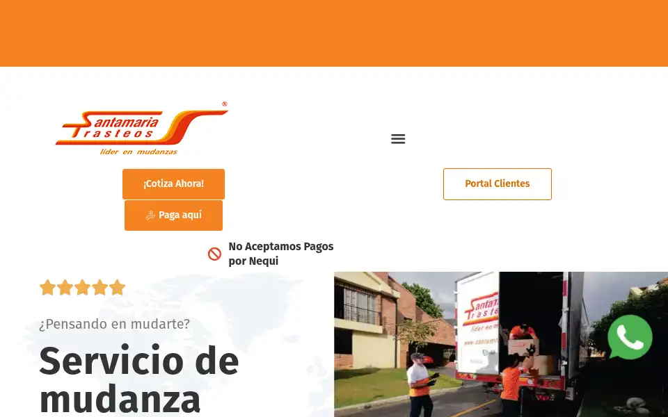 Screenshot of santamariatrasteos.com
