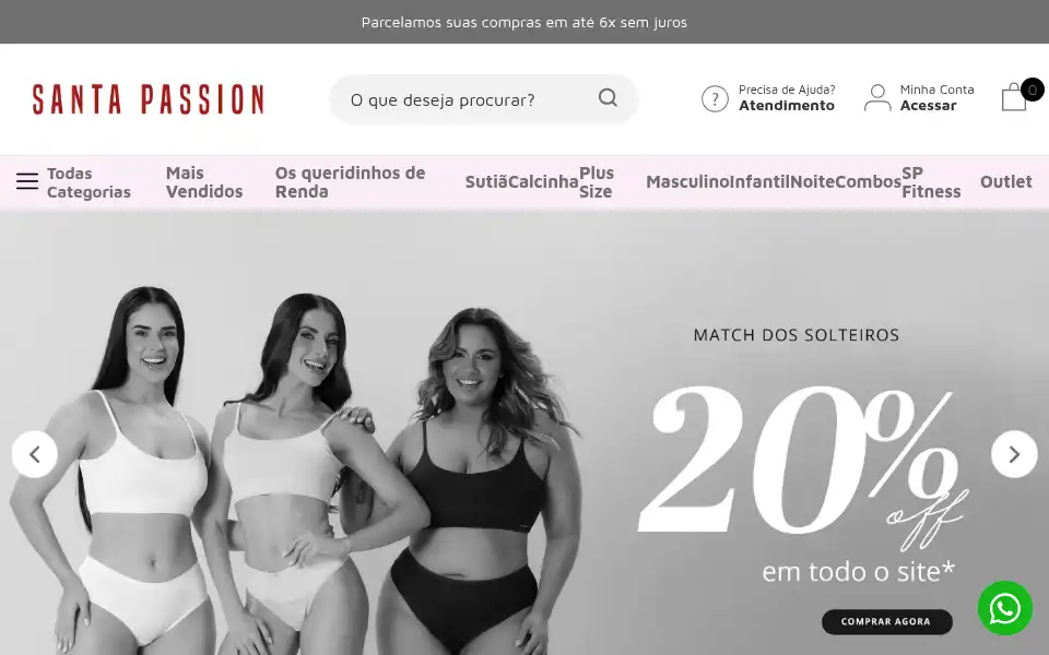 Screenshot of santapassion.com.br