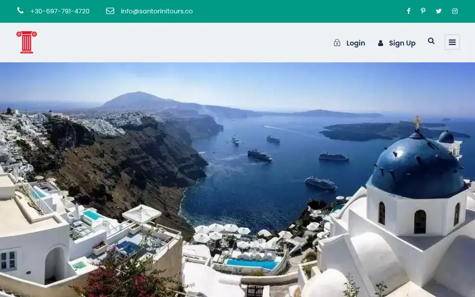 Screenshot of santorinitours.co