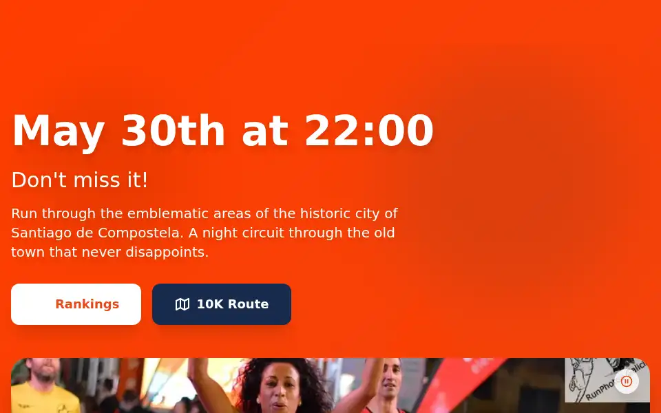 Screenshot of santyago10k.run
